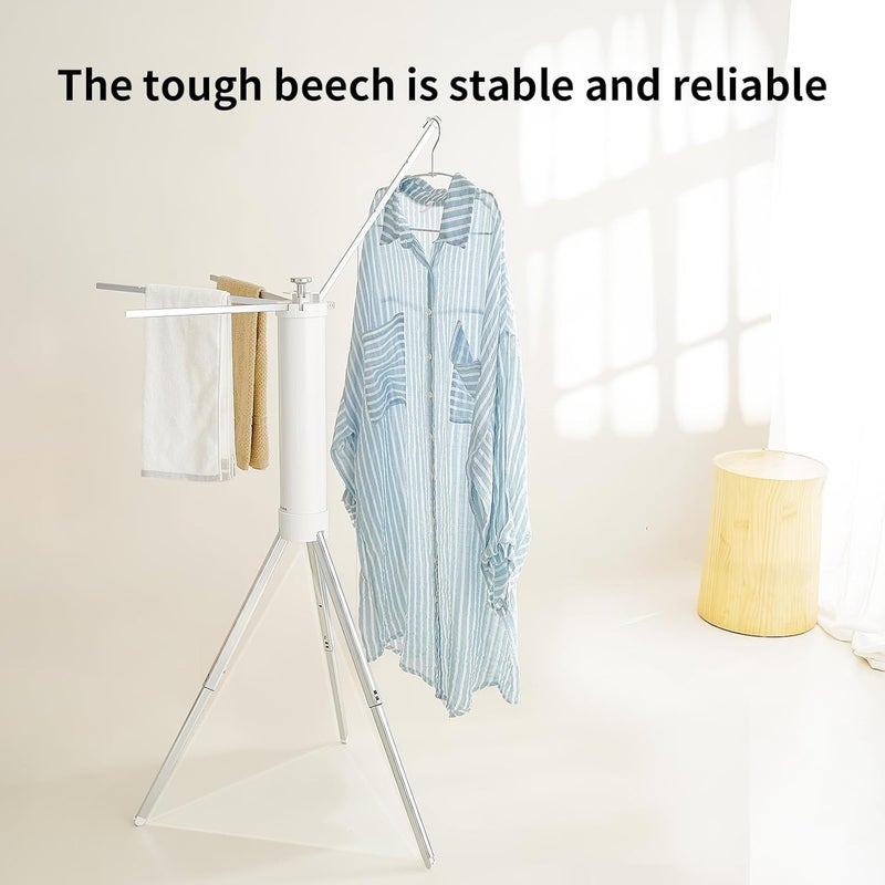 JOOM Clothes Drying Rack Portable Foldable - Drying Rack Clothing Space Saving,Collapsible Drying Rack for Laundry,Travel,Indoor,Outdoor. Folding Clothing Rack Home and Travel (Small Silver) - Image 3